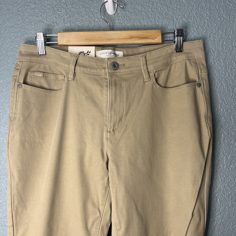 NWT Women's JACHS Girlfriend Tan Straight Leg Ankle Pant Size 8 - Picture 2 of 7